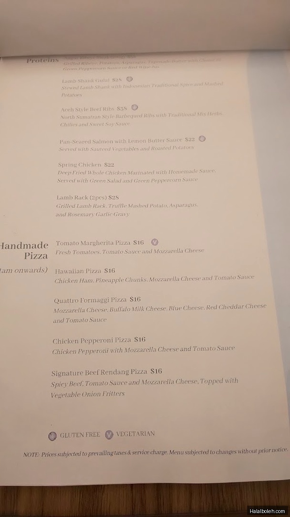 Kintamani Restaurant - menu