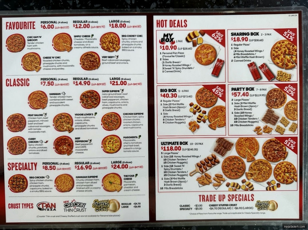 Pizza Hut - menu