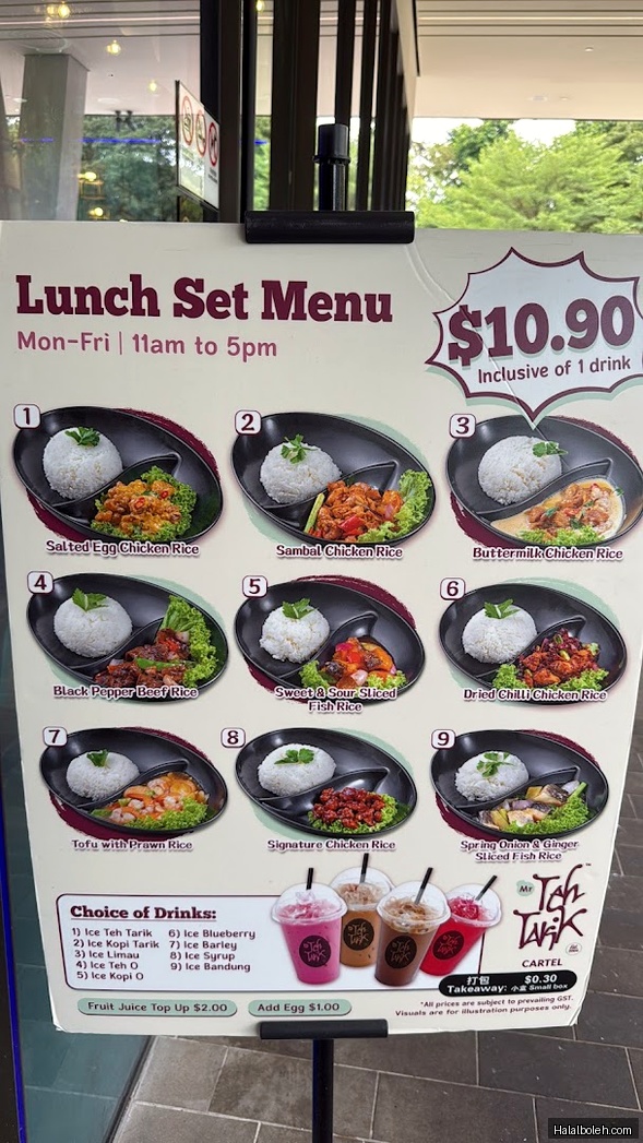 Mr Teh Tarik Cartel - menu