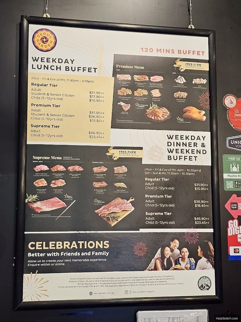 Seoul Garden HOTPOT - menu