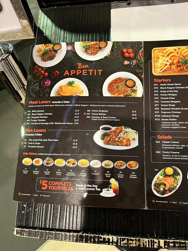 Eighteen Chefs - menu