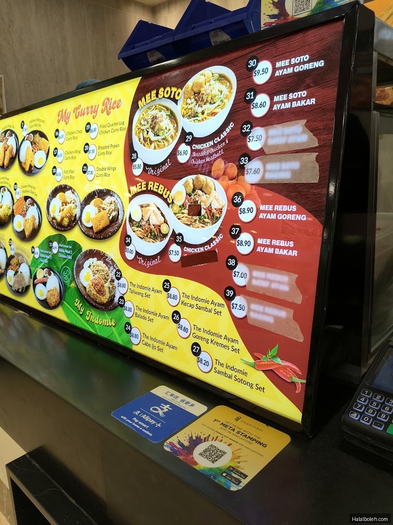 Nasi Lemak Ayam Taliwang - menu