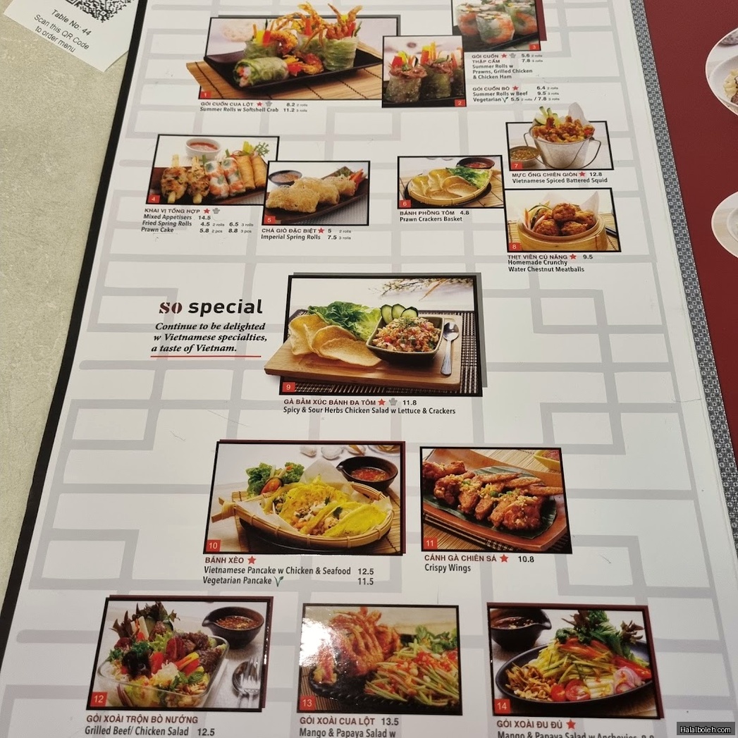 So Pho at 238 Thomson Rd - Menu