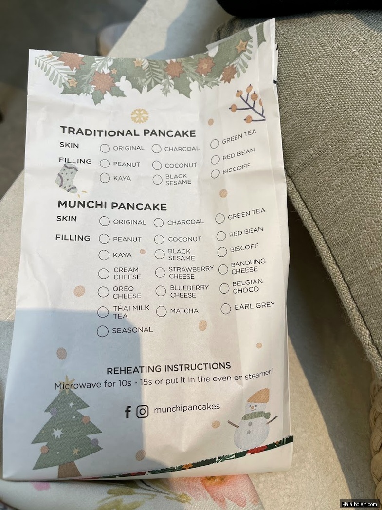 Munchi Pancakes - menu