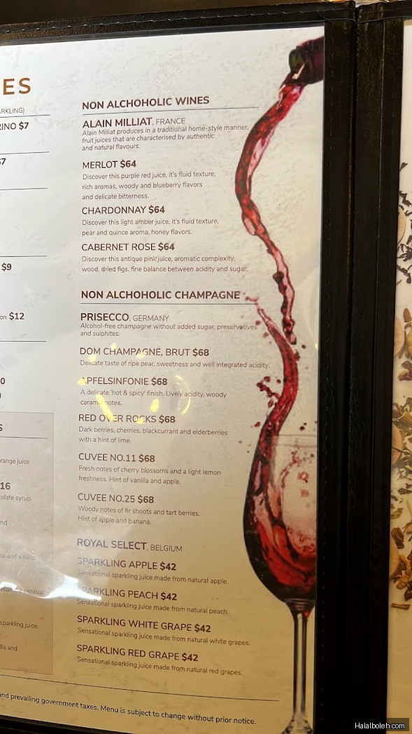 The Malayan Council - menu