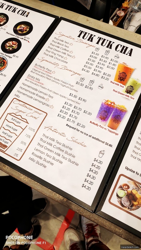Tuk Tuk Cha - menu