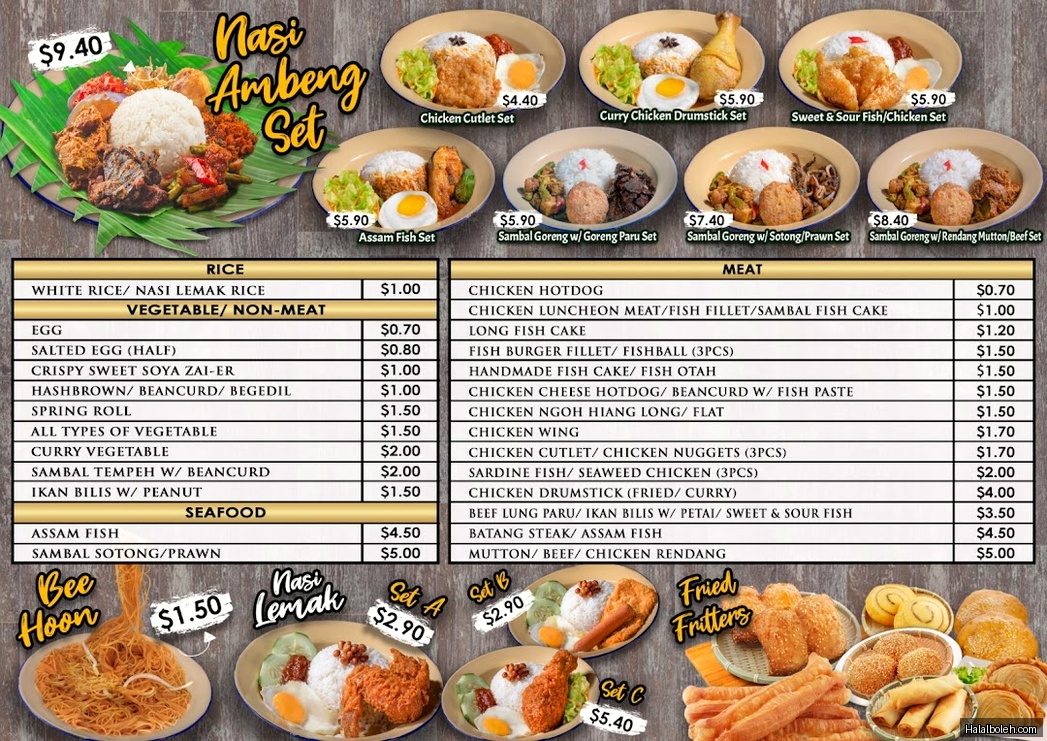 Chef Ibu - menu