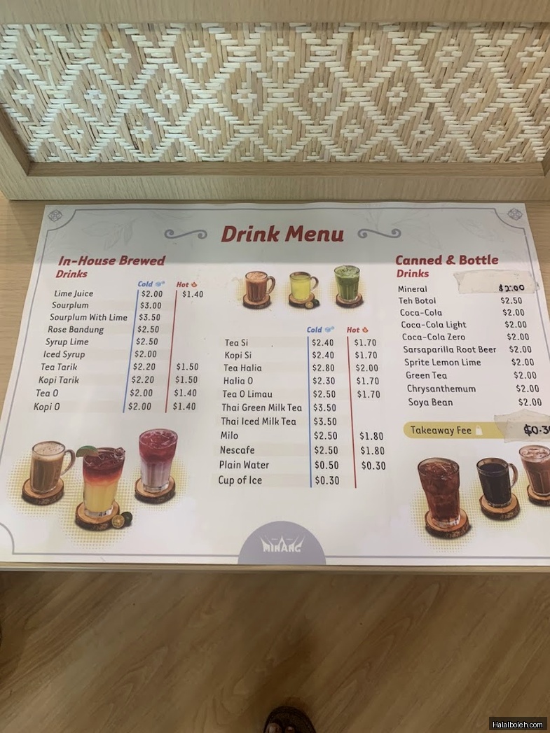 Rumah Makan Minang - menu