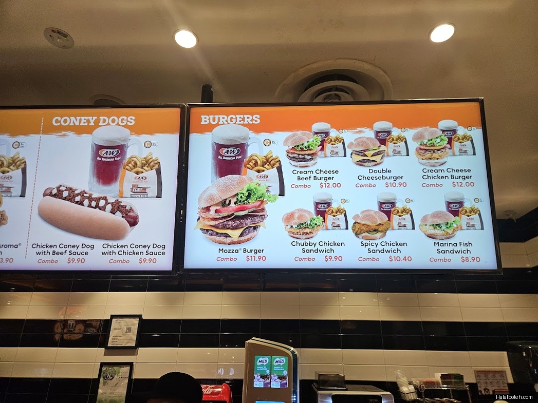 A&W - menu