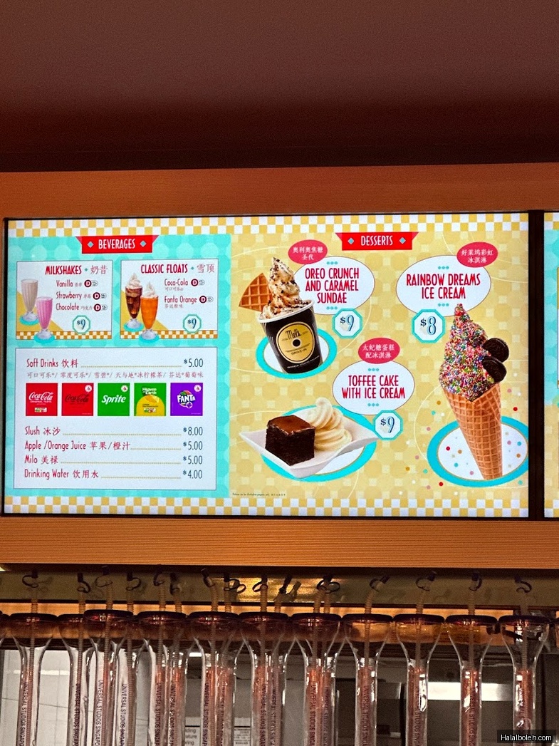 Mel's Drive In - menu