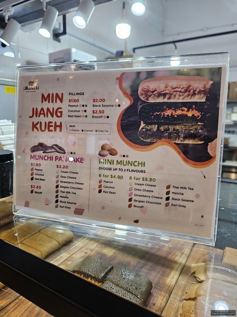Munchi Pancakes - menu