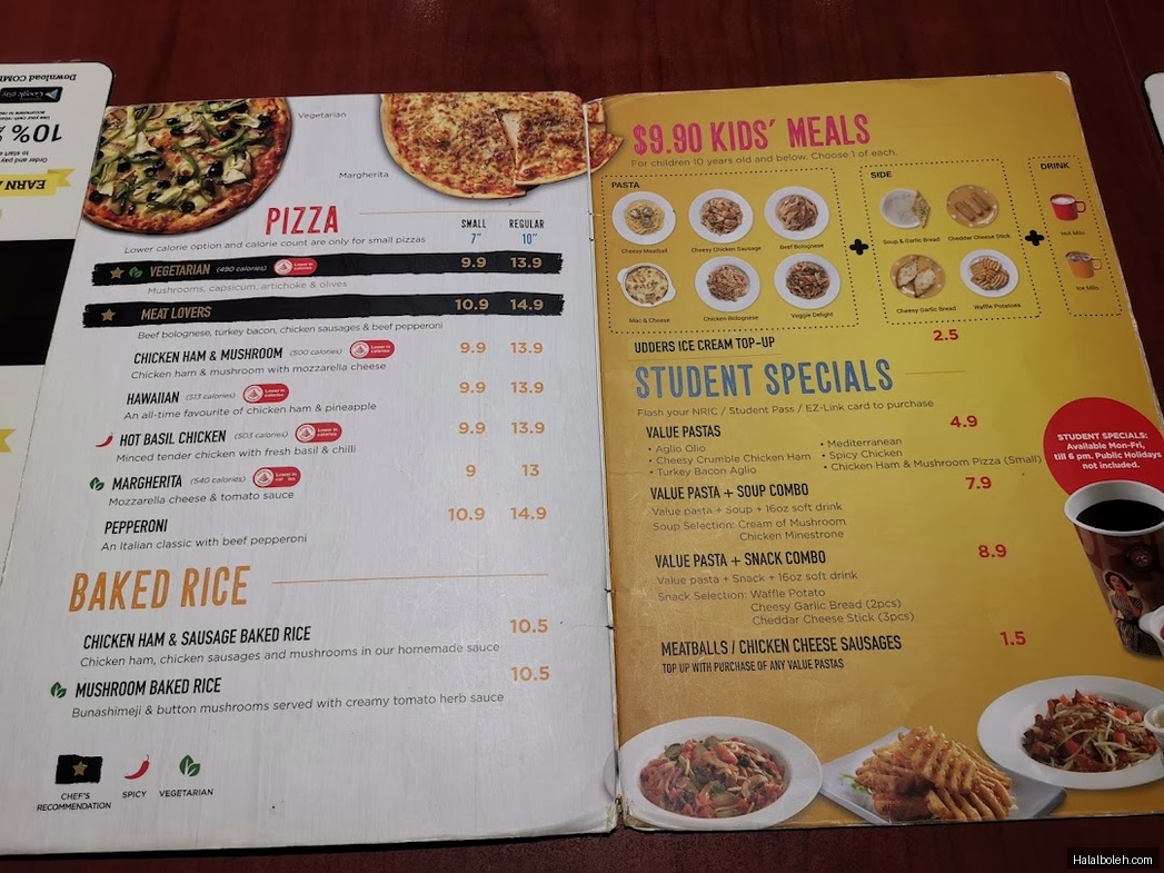 PastaMania - menu