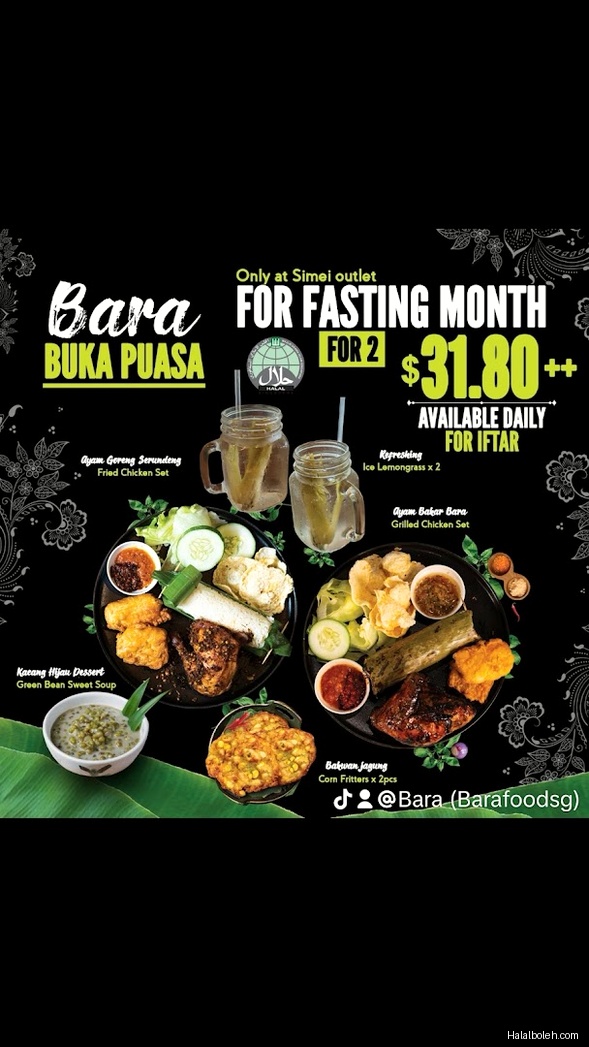 Bara - menu