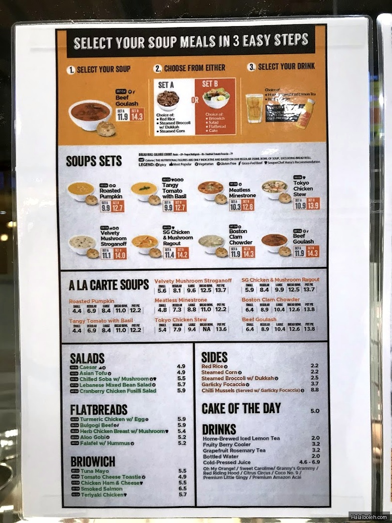The Soup Spoon - menu