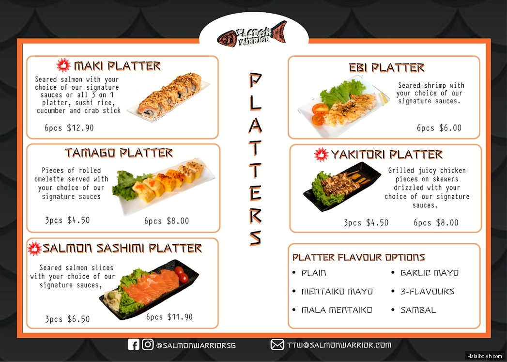 Salmon Warrior - menu
