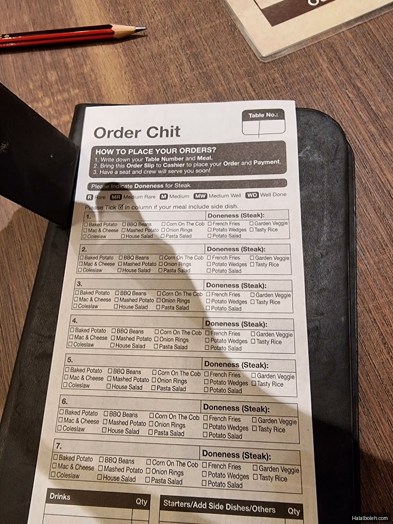 Andes by Astons - menu