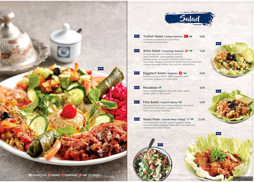 Sofra Turkish Cafe and Restaurant - menu