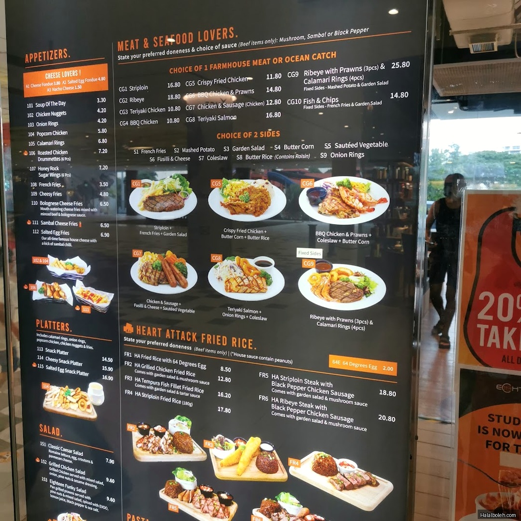 Eighteen Chefs - menu