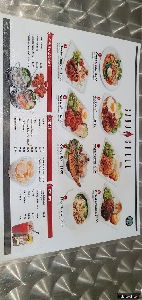 Gado Grill - menu