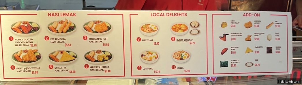 Lee Wee & Brothers - menu