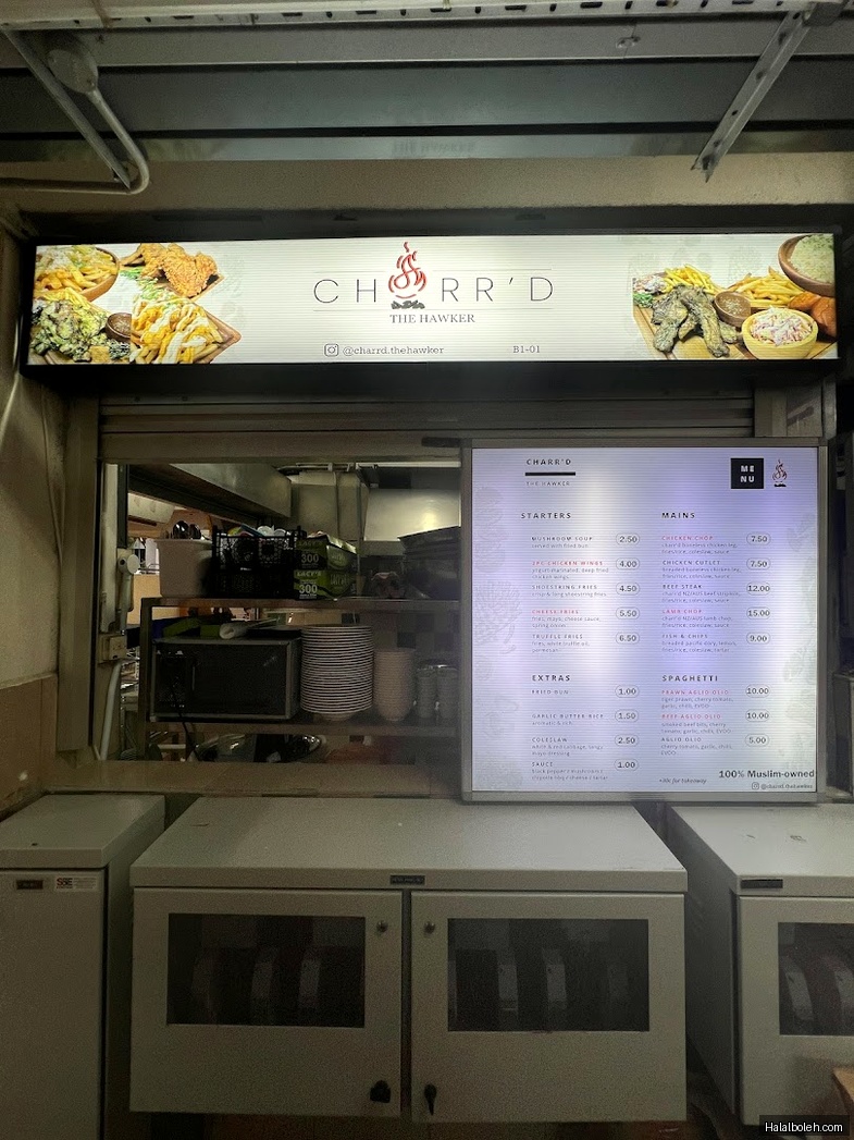 Charr'd The Hawker - menu