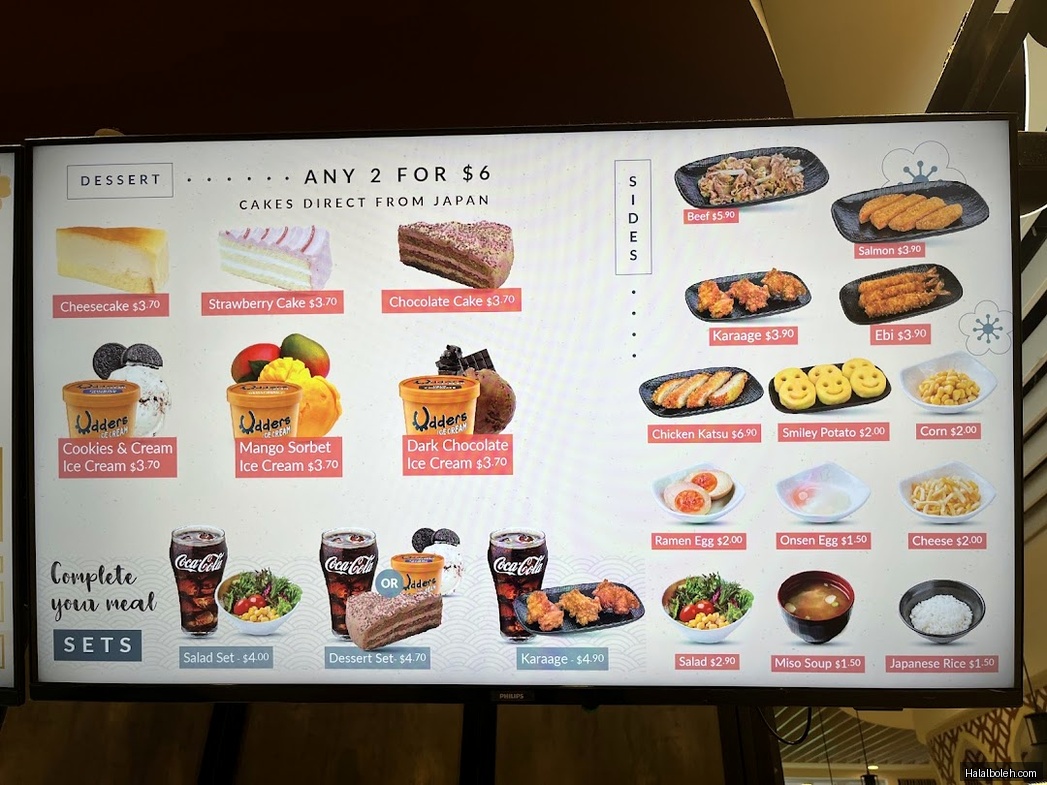 Yoshinoya - menu