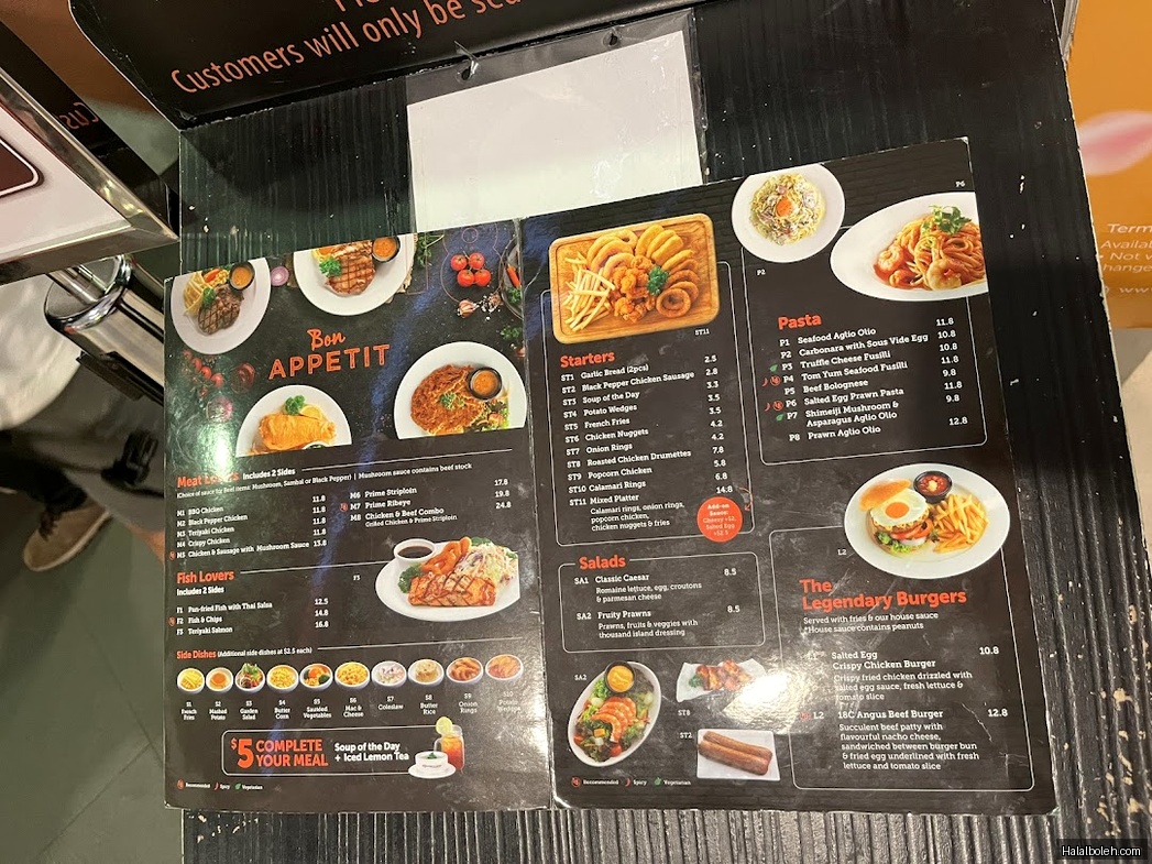 Eighteen Chefs - menu