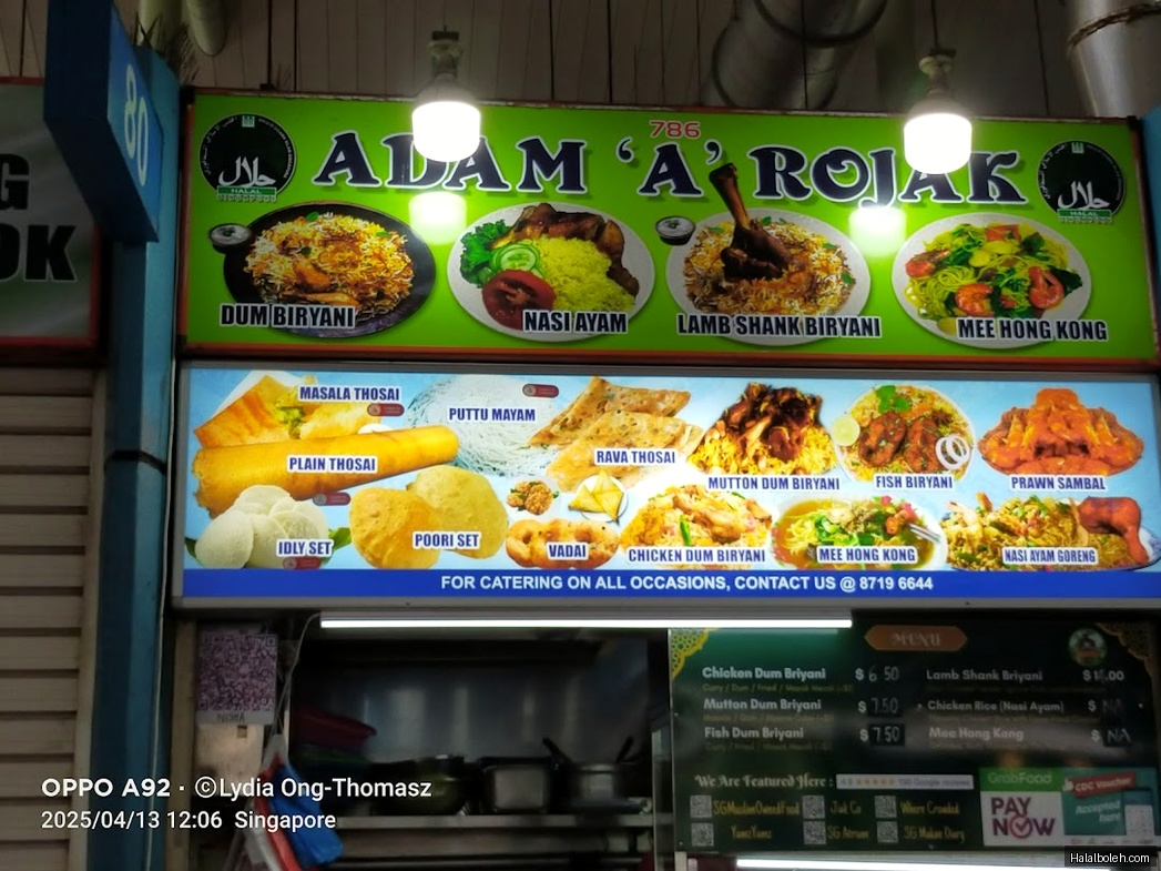Adam A Rojak - menu