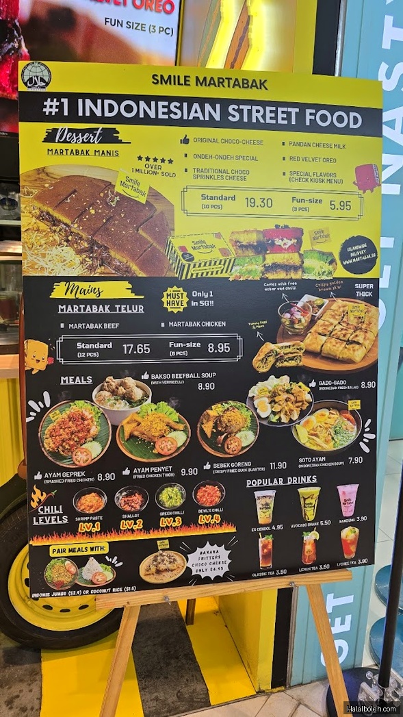Smile Martabak - menu