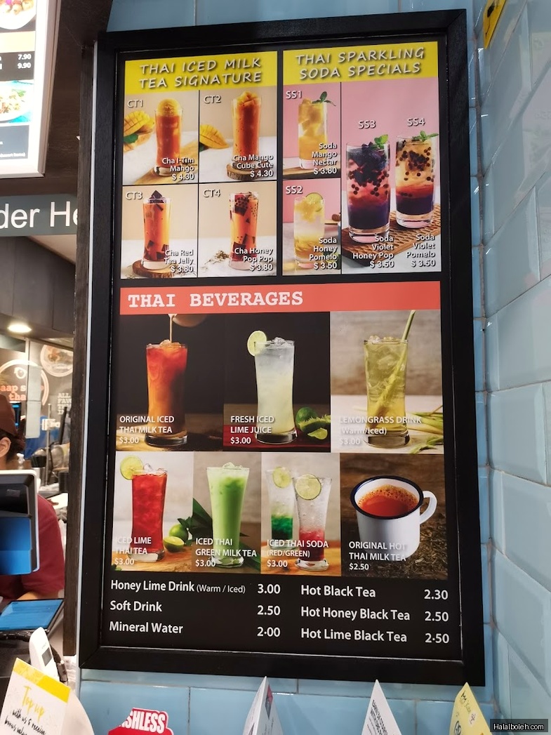 Saap Saap Thai - menu