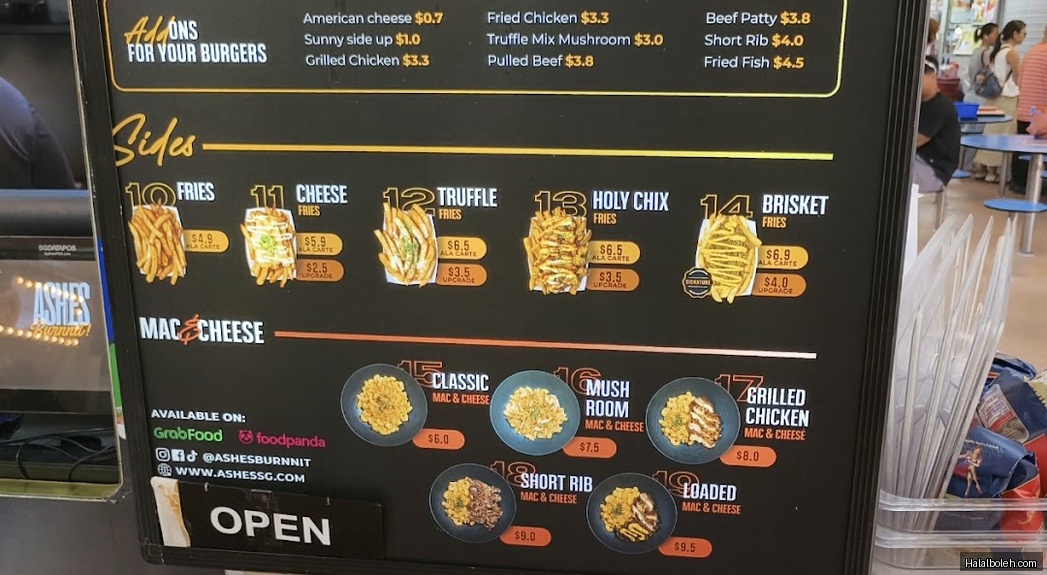 Ashes Burnnit - menu