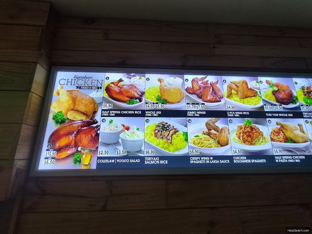 Tenderfresh Xpress - menu