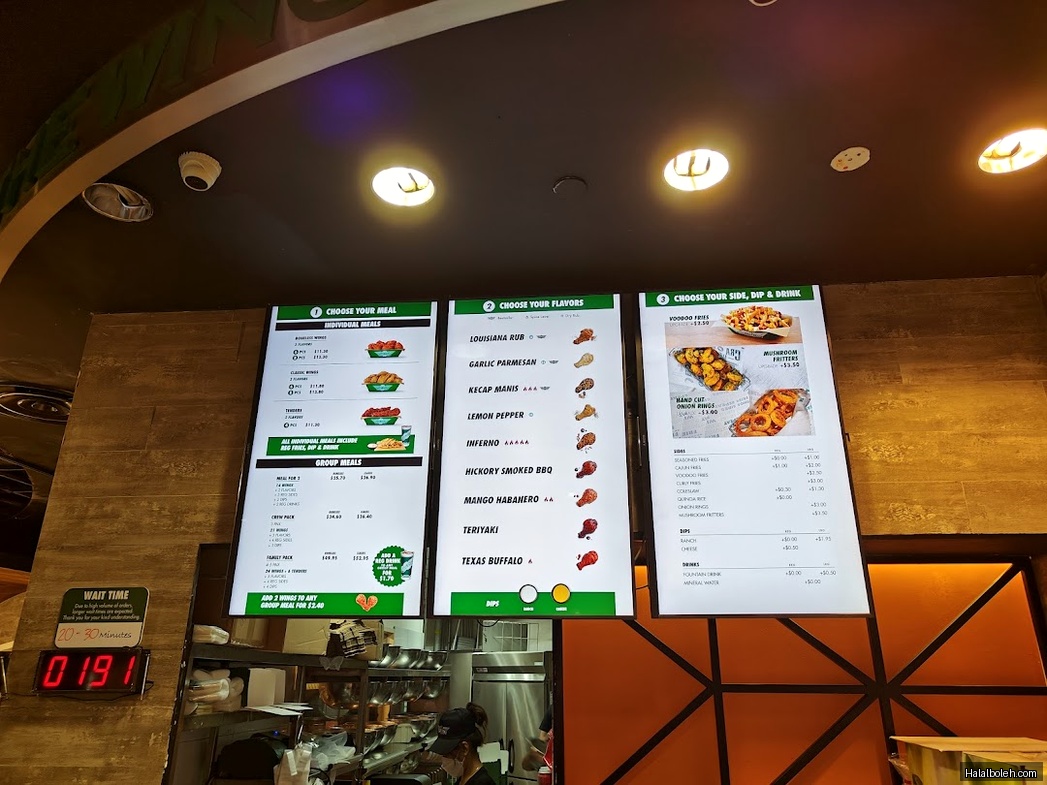 Wingstop - menu