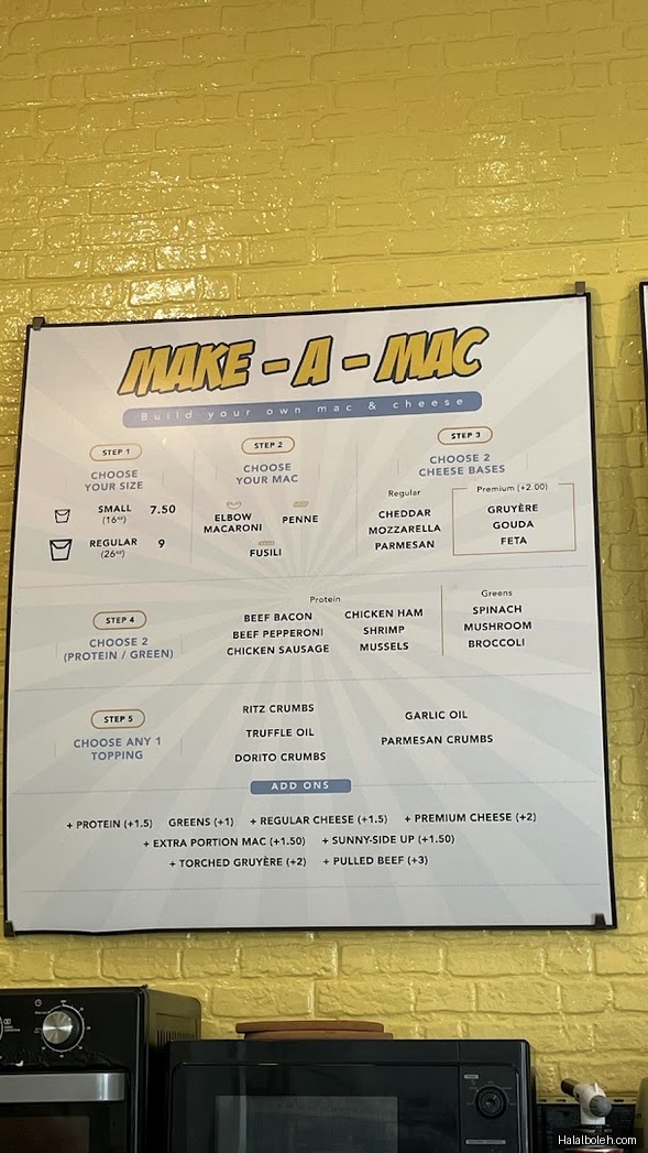 The Big Cheese - menu