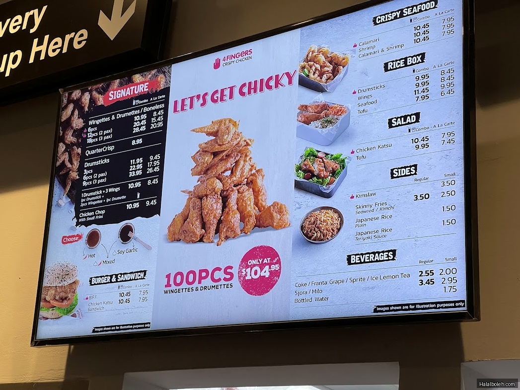 4 Fingers Crispy Chicken - menu