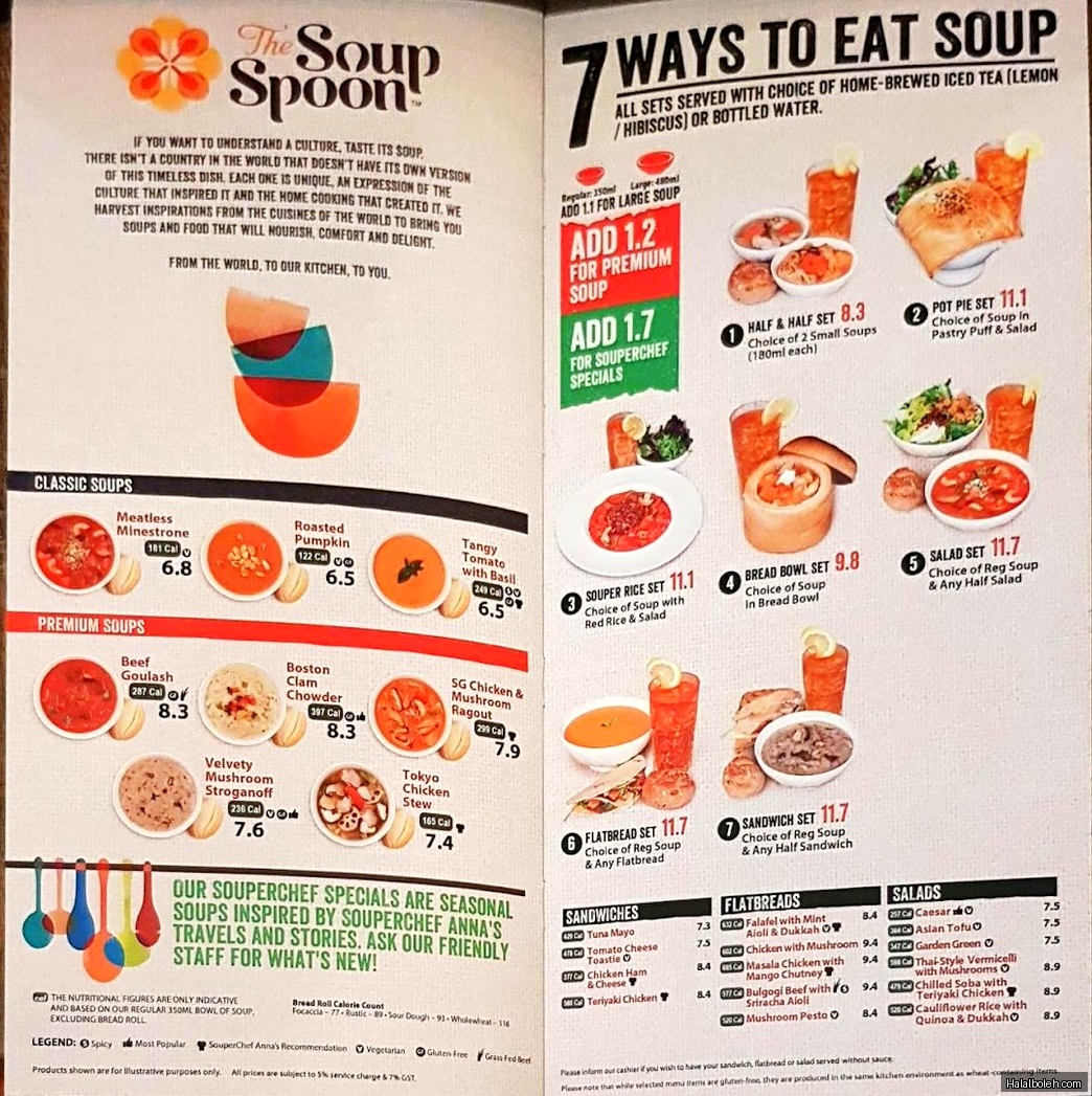 The Soup Spoon - menu