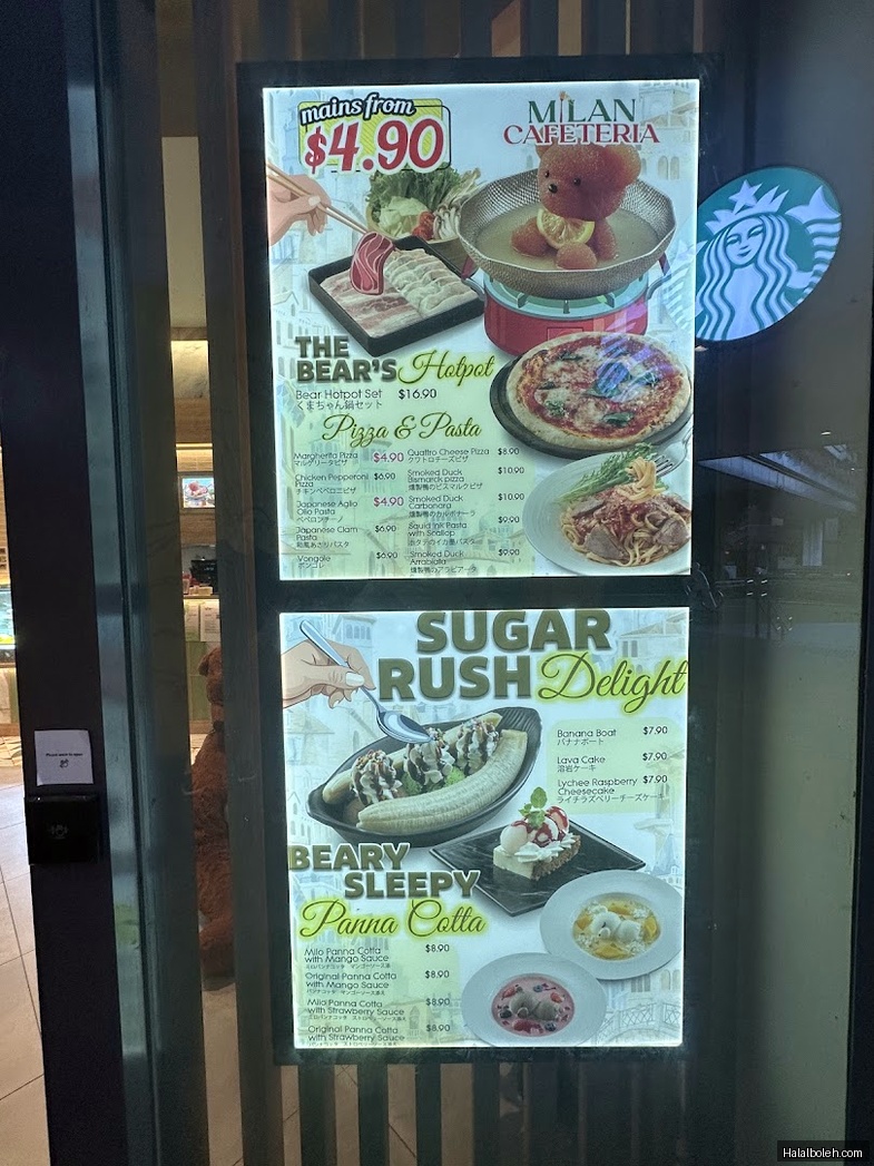 Milan Cafeteria at Our Tampines Hub (OTH) - Menu