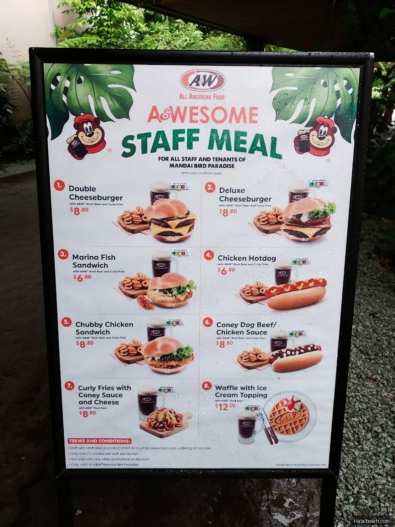 A&W - menu