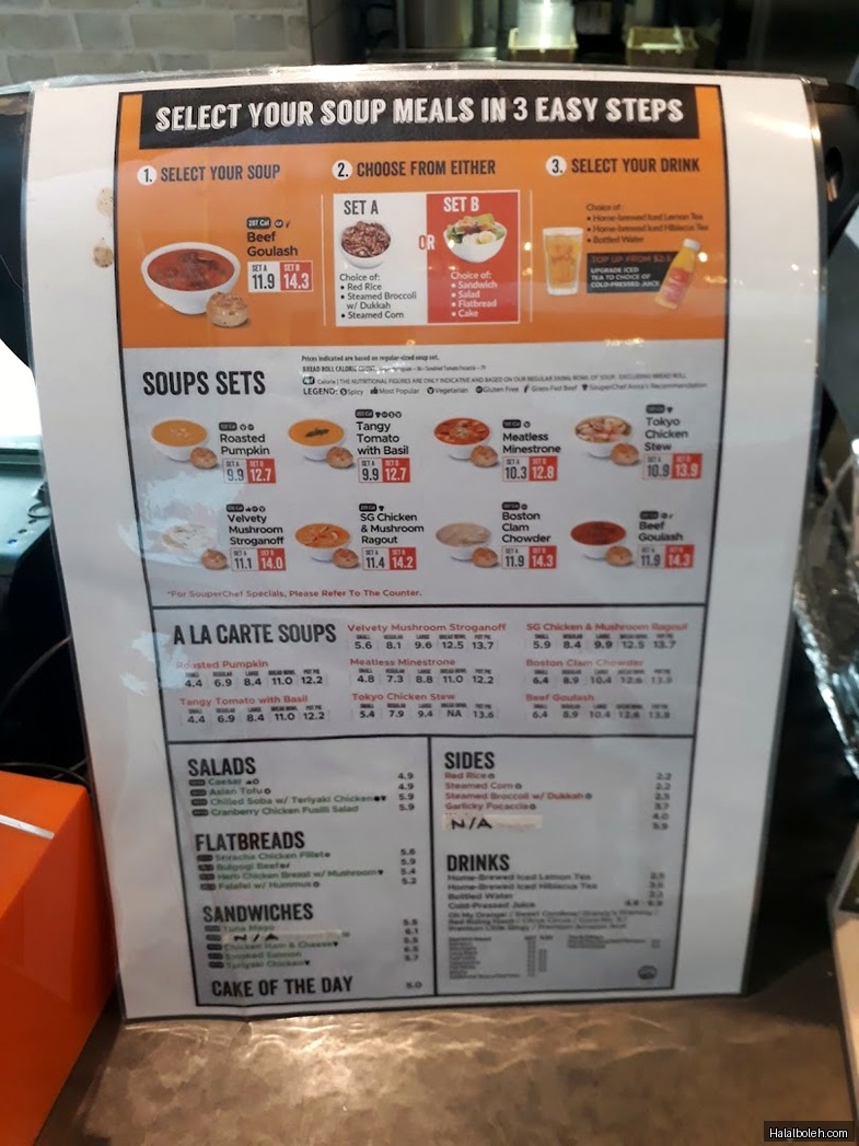 The Soup Spoon - menu