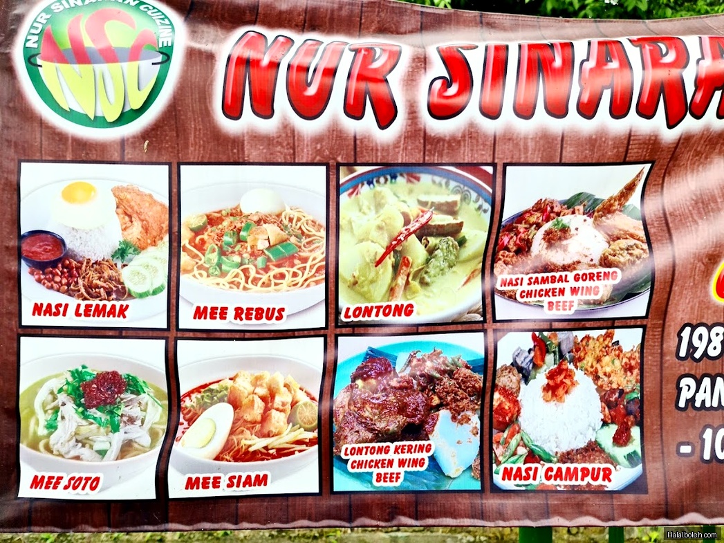 Nur Sinaran Cuisine - menu