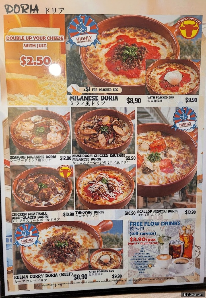 Milan Shokudo at Compass One - Menu