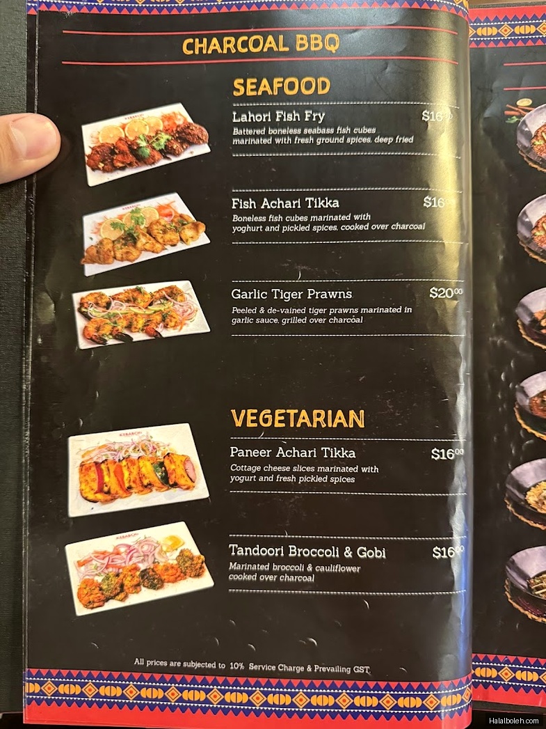 Kebabchi Charcoal BBQ - menu