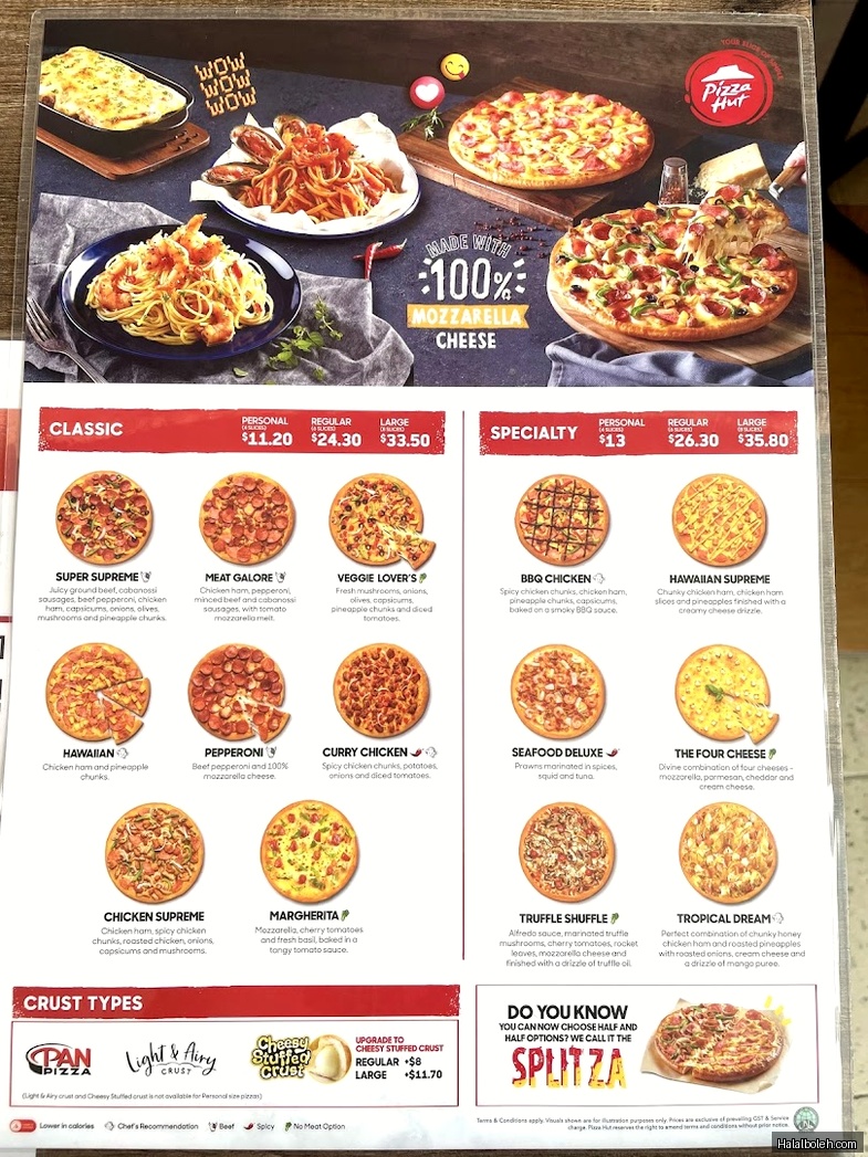 Pizza Hut - menu