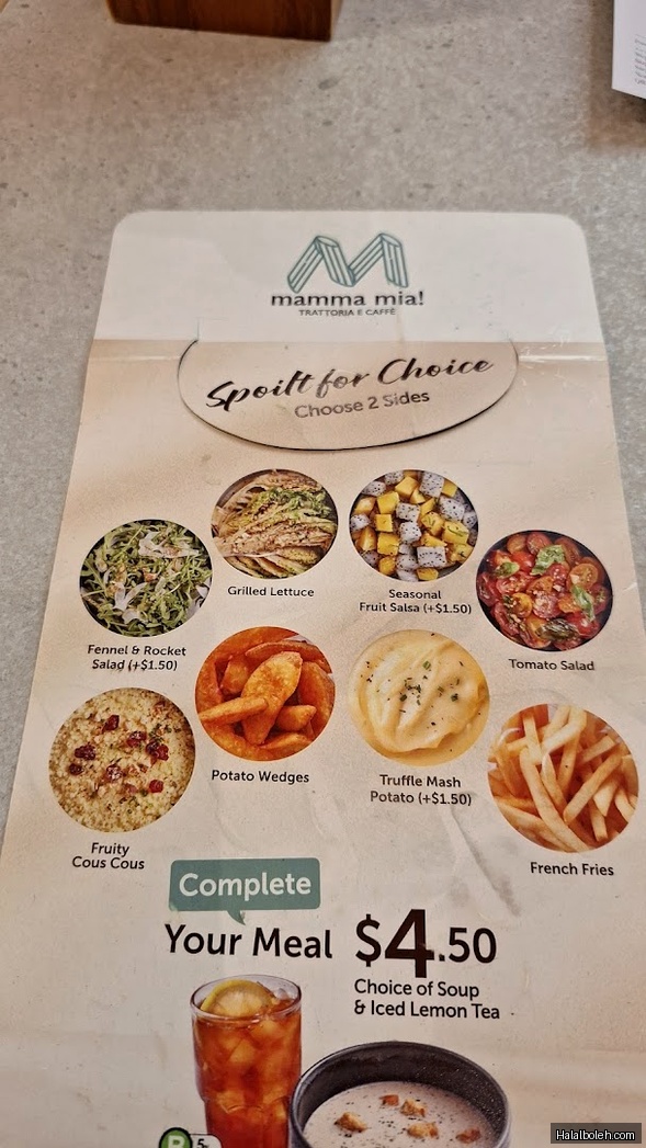 Mamma Mia Trattoria - menu