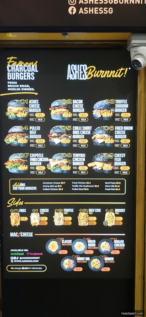 Ashes Burnnit - menu