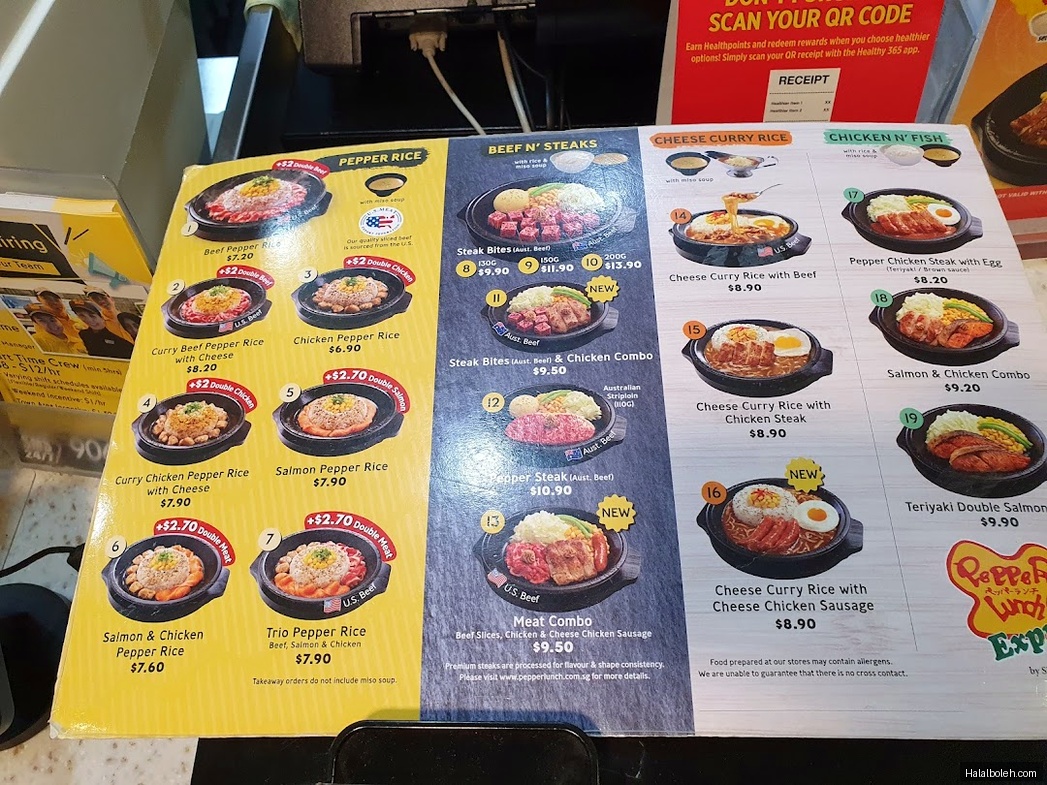 Pepper Lunch Express - menu