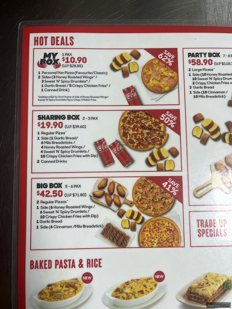 Pizza Hut - menu