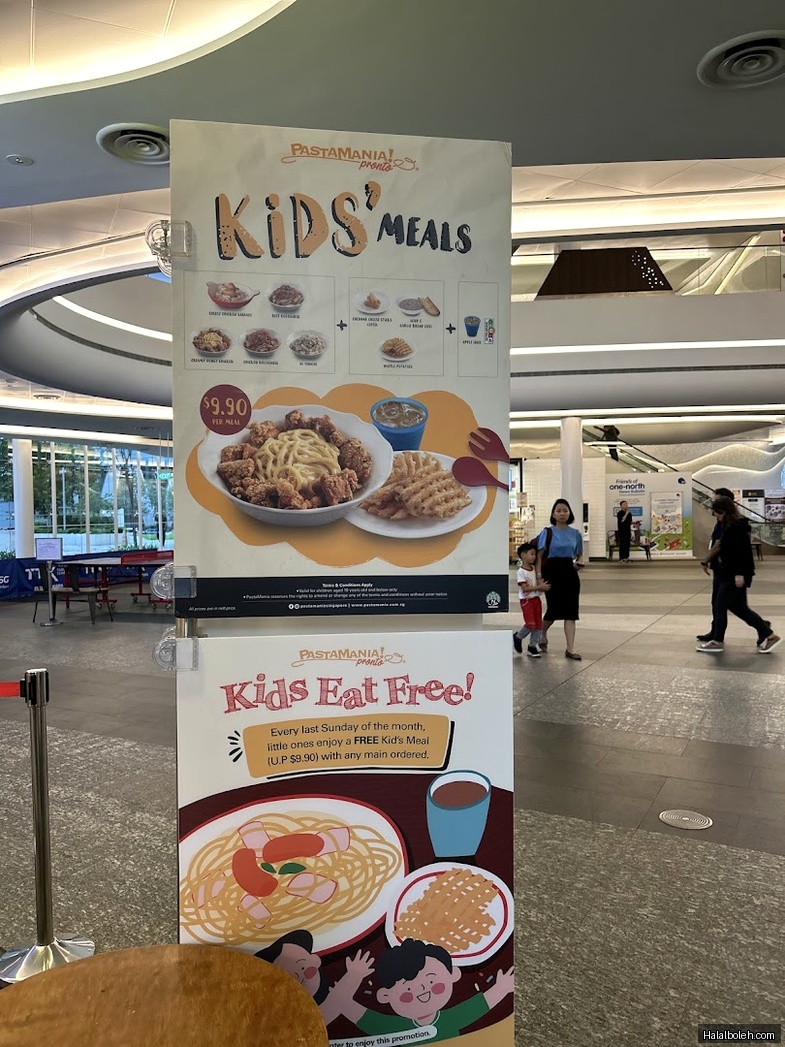 PastaMania at 1 Fusionopolis Way - Menu