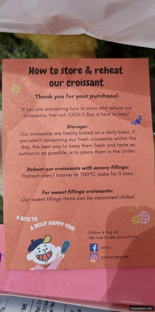 Crolo by Swee Heng - menu