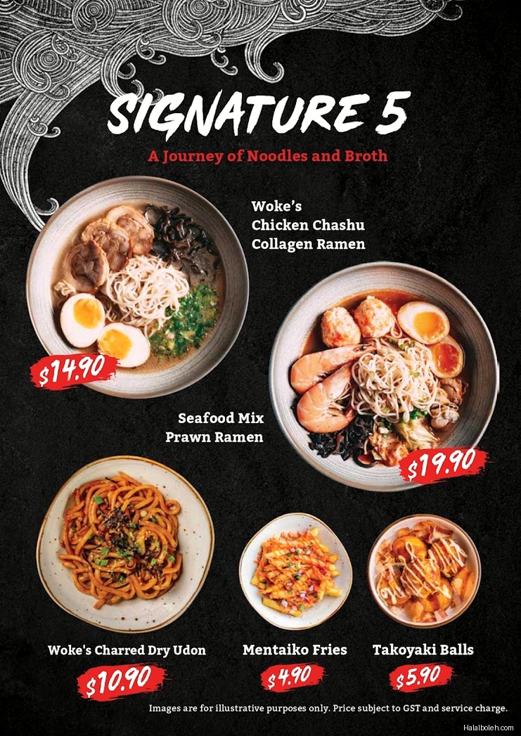 Woke Ramen - menu